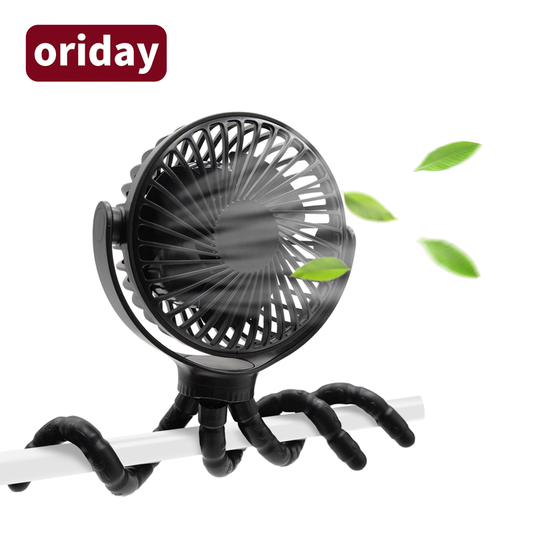 【Ventilator multifuncțional silențios | Rotire 360° + Suspendabil sau de masă】3 trepte de viteză・Ușor de demontat și curățat・Baterie încorporată・Motor silențios fără perii・Ideal pentru camping, cămine, bucătărie, casă și exterior – Oriday
