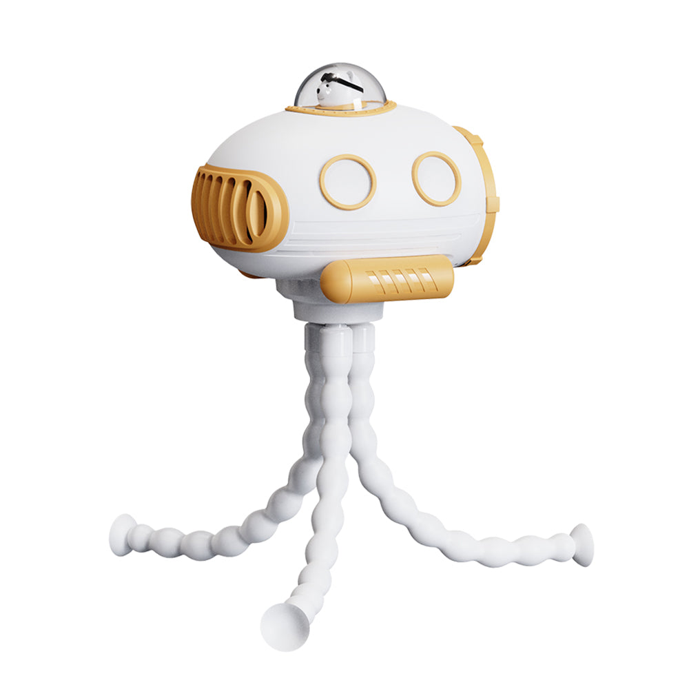 Wentylator do wózka Oriday|Wentylator bez łopatek w kształcie ośmiornicy・Ładowany przez USB, cichy i bezpieczny dla palców・Przenośny mini wentylator dla niemowląt