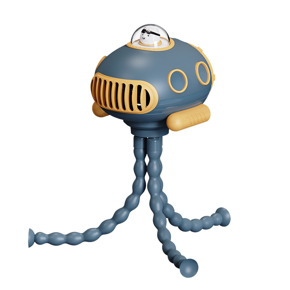 Wentylator do wózka Oriday|Wentylator bez łopatek w kształcie ośmiornicy・Ładowany przez USB, cichy i bezpieczny dla palców・Przenośny mini wentylator dla niemowląt