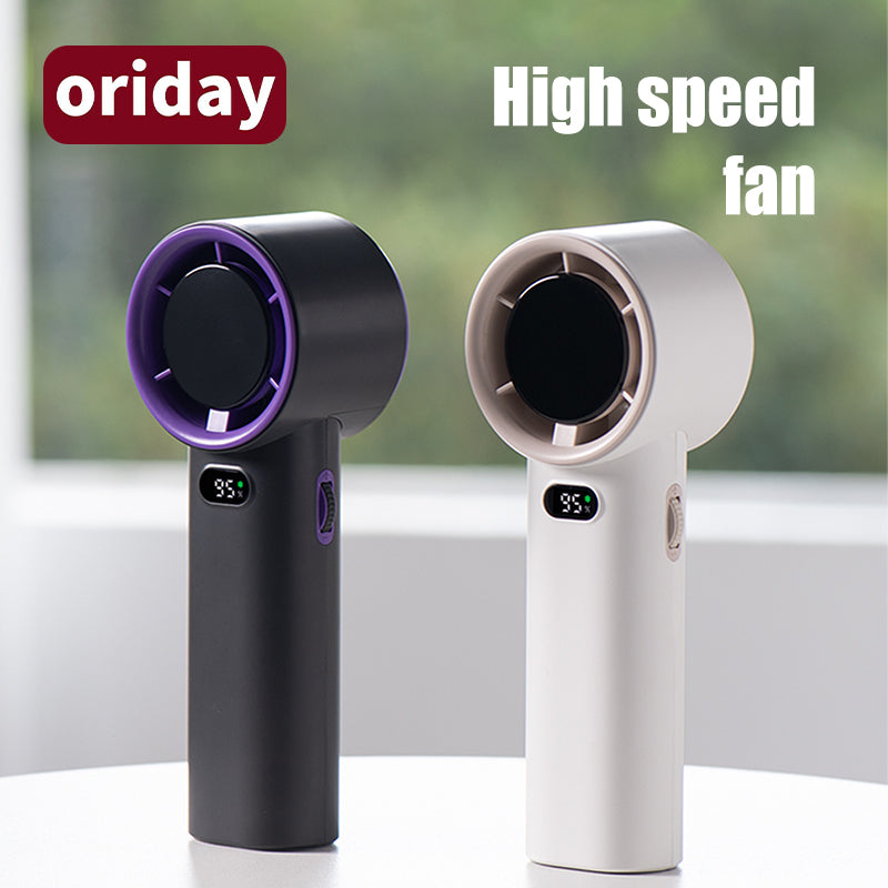oriday 高速ハンドヘルドファン 100段階、超静音、冷却、大容量、長持ち、耐久性、強力、持ち運び可能、家庭用、デスク用、学生寮、オフィス、旅行用、東方製品