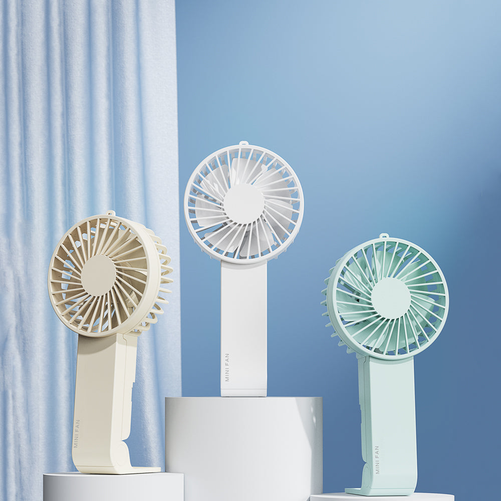 Oriday mini ruční ventilátor|Skládací přenosný ventilátor na USB nabíjení・Tichý s dlouhou výdrží・Vhodný pro studenty ve třídě / kanceláři / koleji