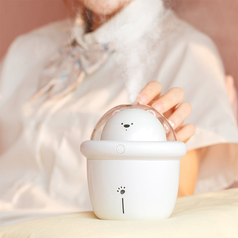oriday humidificador, ideal para el dormitorio, imprescindible para habitaciones con aire acondicionado, pequeño, mini, lindo, recargable, portátil, silencioso, para coche