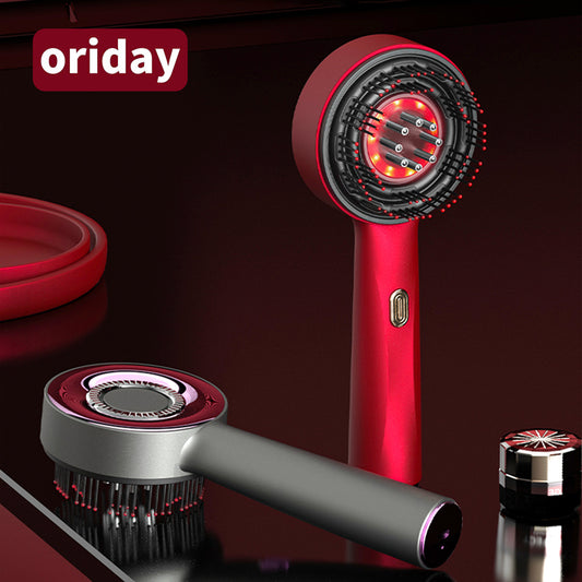 oriday【ギフト用】レーザー育毛頭皮マッサージコーム、赤色光液体導入、多機能電動ケアブラシ、旅行・自宅兼用 – Oriday