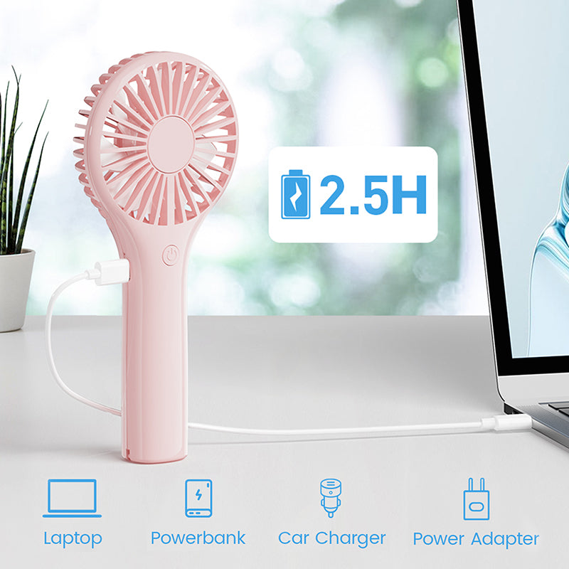 oriday Taşınabilir fan 2000mAh pil, uzun süre dayanıklı, sessiz, güçlü hava akışı, taşınabilir, kompakt, yurt, ofis, ev kullanımı