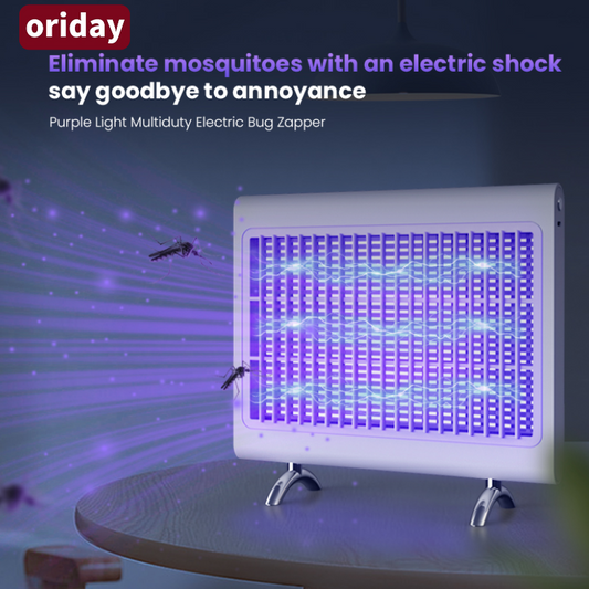 oriday 2024 nieuw model insectenverdelgerlamp met opladen, 5600mAh grote capaciteit batterij, wand- of staand LED nachtlampje, paars licht voor elektrische schok en muggentrekkend vloeistof, geschikt voor binnen- en buitengebruik, tuinen, studentenkamers