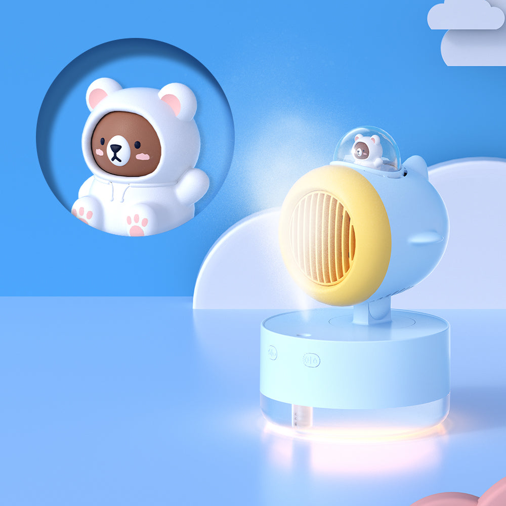 Мини-вентилятор Oriday USB | Перезаряжаемый портативный вентилятор с распылением – Тихий настольный вентилятор для студентов, общежитий и офисов