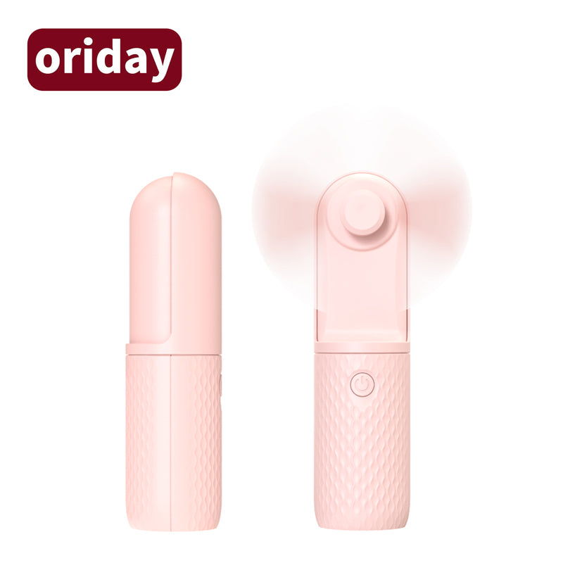oriday ハンドヘルドミニファン 携帯用ポケットファン 学生向け小型充電式超静音USB折りたたみ式 超長時間バッテリー室内・屋外使用オフィス・寮用 東方良品