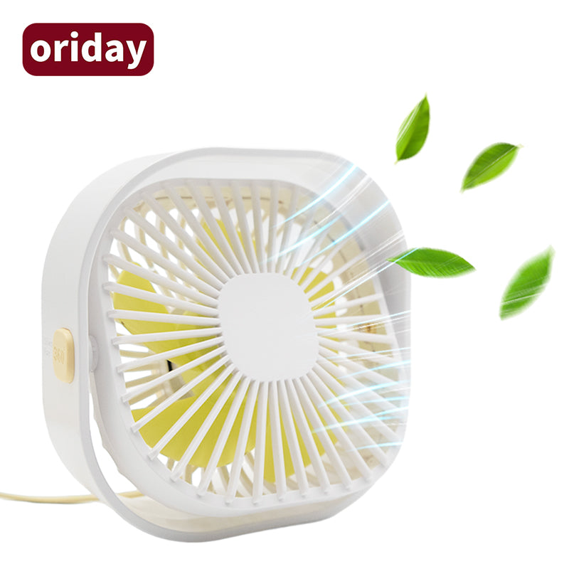 Ventilateur de bureau USB compact avec grande puissance de refroidissement, silencieux, portable, pour une utilisation à domicile, en bureau ou en dortoir