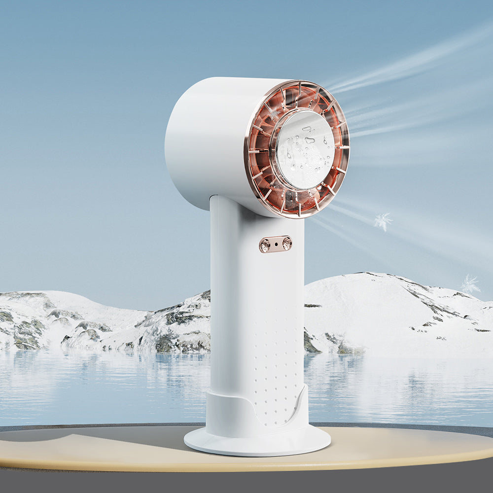 Oriday ミニハンディファン|冷却パックで涼しく・強力静音設計・携帯充電式・かわいい卓上ファン