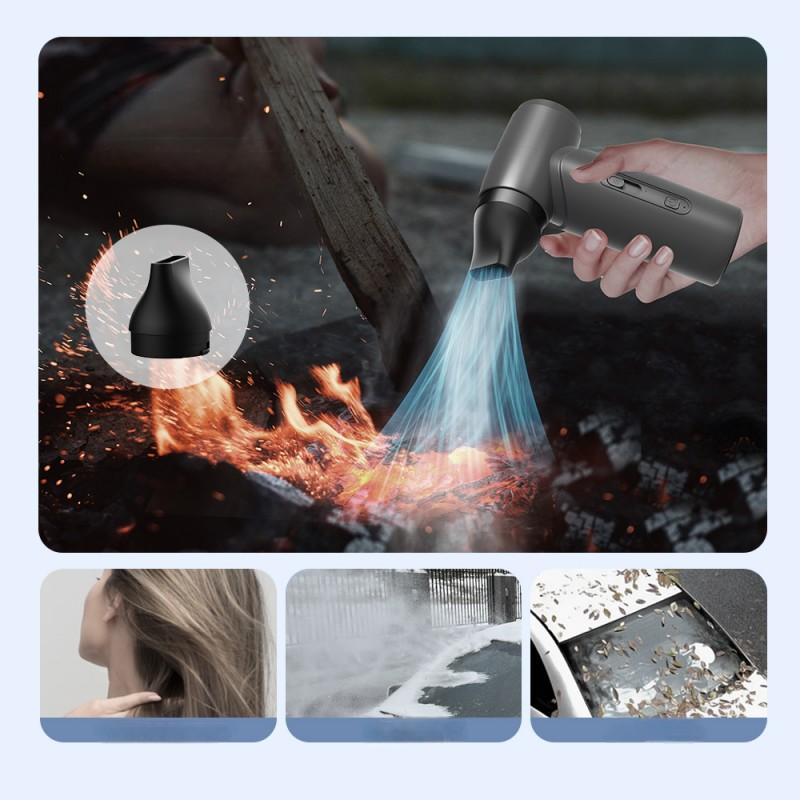 Nuevo modelo 2025: ventilador turbo de alta velocidad con carga USB, secador de pelo mini portátil, inflador, aspiradora y soplador de fuego, ideal para el hogar, camping y viajes. De Oriental Prime.