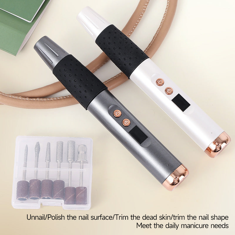 أداة أوريداي الذكية لمانيكير وباديكير - تغيير السرعة المنخفضة والعالية، رأس طحن سيراميك، شاشة LCD | يمكن تشغيلها في الاتجاهين، رؤوس طحن متعددة تلبي احتياجات المانيكير اليومية | استمرارية تشغيل 90 دقيقة، شحن عبر Type-C