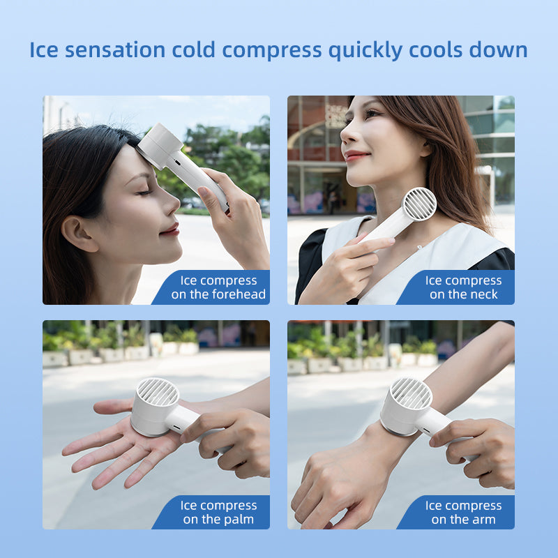 Ventilator mini portabil Oriday cu efect de răcire, silențios, cu tehnologie pe bază de semiconductori, reîncărcabil, model nou, ideal pentru studenți, cămine, birouri și mese – Oriental Liangpin