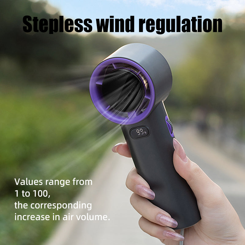 oriday 高速ハンドヘルドファン 100段階、超静音、冷却、大容量、長持ち、耐久性、強力、持ち運び可能、家庭用、デスク用、学生寮、オフィス、旅行用、東方製品