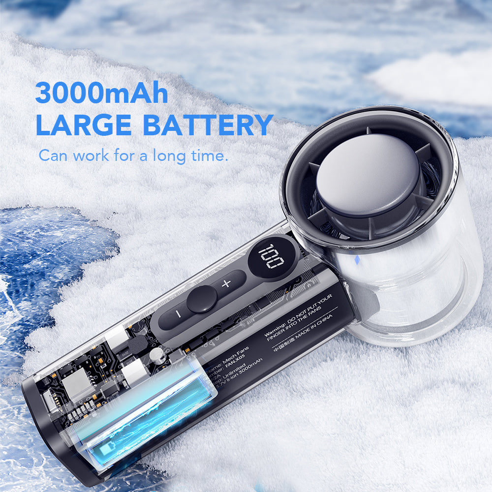 Oriday 고속 휴대용 쿨링 미니 손선풍기, 조용하고 USB 충전식, 디지털 디스플레이, 가정, 침실, 사무실, 책상, 야외 캠핑에 적합, 동방양품 제품