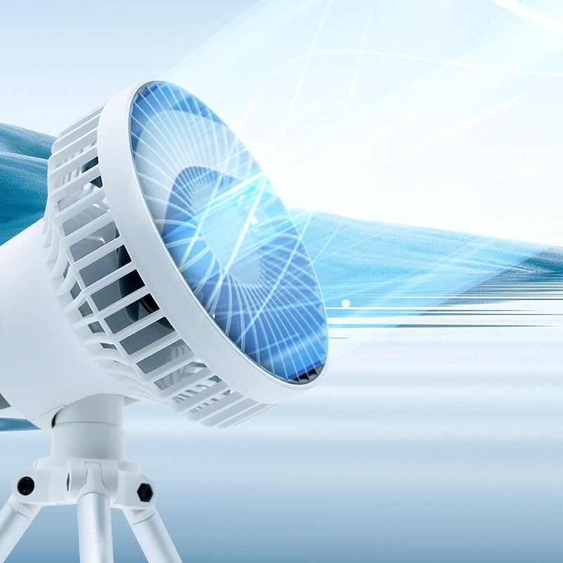 Oriday Driepoot Campingventilator|Draagbare oplaadbare hang- en staande ventilator・Grote batterijcapaciteit met extra lange gebruiksduur・Geschikt voor buitengebruik en stille huishoudelijke toepassingen