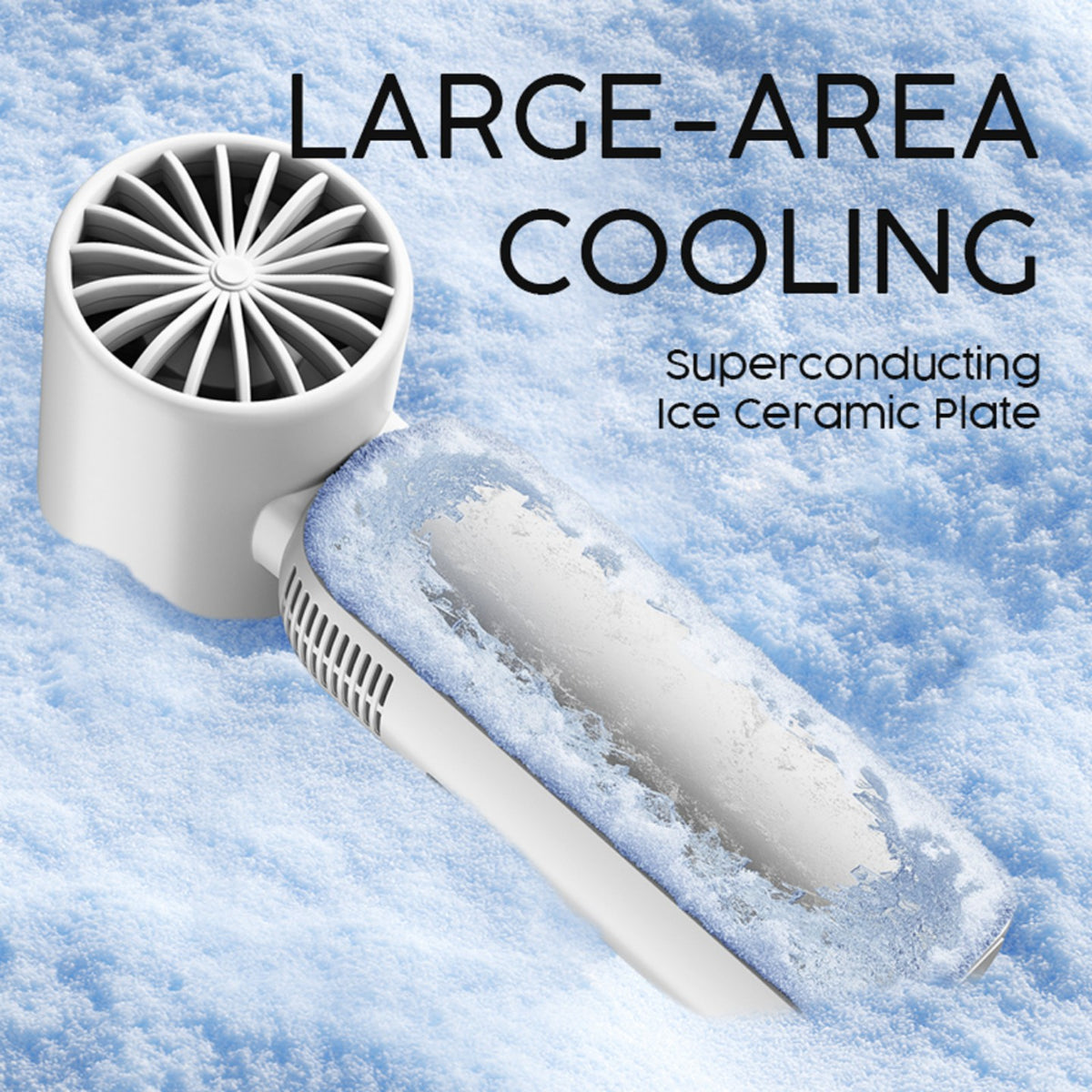 Ventilateur portable à main oriday | Moteur sans balais + 100 vitesses variables | Refroidissement céramique semi-conducteur | Batterie 4000mAh, autonomie 13 heures | Affichage LED | Ultra-léger 262 g
