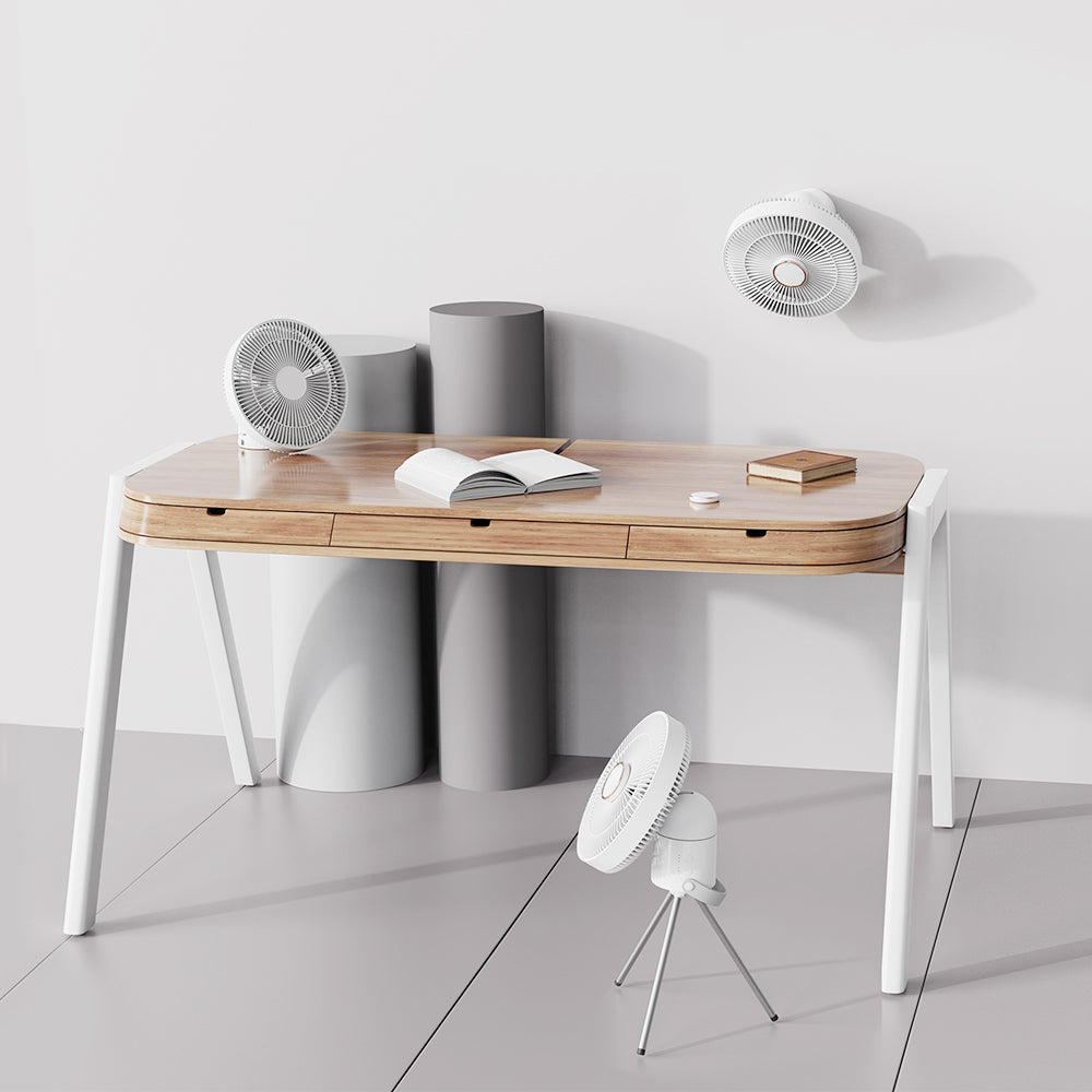 Oriday Driepoot Campingventilator | Stille oplaadbare vloerventilator met LED-verlichting en afstandsbediening – Draagbaar voor tent of thuisgebruik