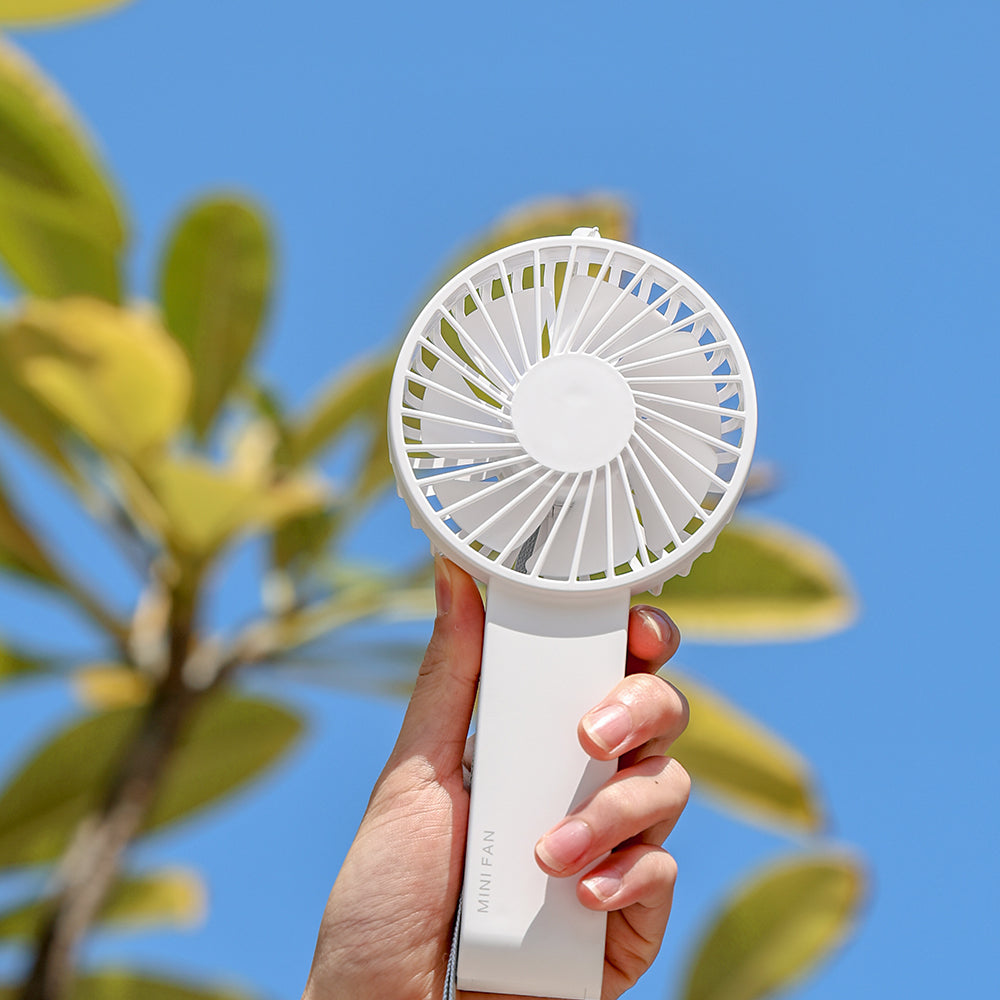 Oriday mini ruční ventilátor|Skládací přenosný ventilátor na USB nabíjení・Tichý s dlouhou výdrží・Vhodný pro studenty ve třídě / kanceláři / koleji