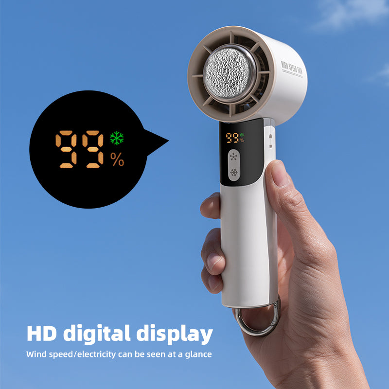 Ventilateur de refroidissement portatif Oriday à semi-conducteurs, format compact, 100 niveaux de puissance, flux d'air puissant, rechargeable par USB, autonomie ultra longue, refroidissement ultra rapide. Parfait pour la maison, les étudiants
