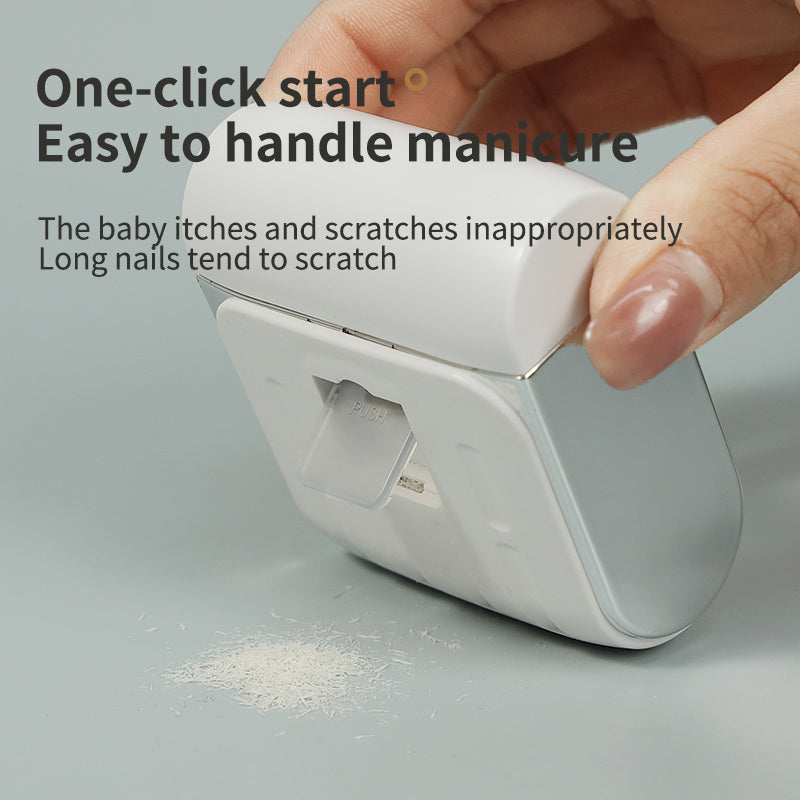 Oriday جهاز تقليم الأظافر الذكي - قص وطحن معاً، 3 إعدادات للاختيار، سهل الاستخدام بيد واحدة | تصميم حاوية تجميع قصاصات الأظافر، نظيف وصحي، تصميم منخفض الضوضاء | شحن Type-C، 90 دقيقة من الاستمرارية.