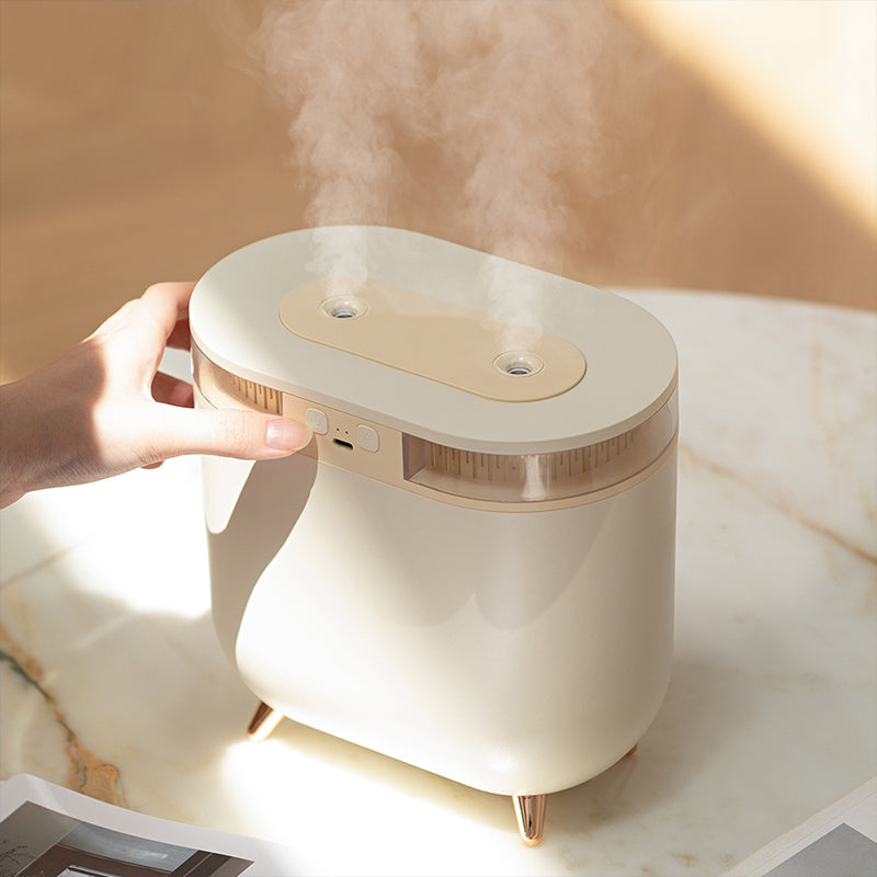 Oriday 雙噴霧加濕器|炫彩氛圍燈・USB靜音款・大容量桌面加濕器・臥室車載兩用