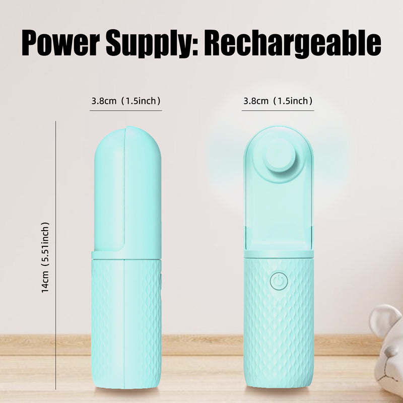 oriday ハンドヘルドミニファン 携帯用ポケットファン 学生向け小型充電式超静音USB折りたたみ式 超長時間バッテリー室内・屋外使用オフィス・寮用 東方良品