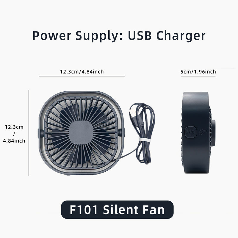 Ventilador de escritorio pequeño USB con gran potencia de enfriamiento, silencioso, portátil, para uso en casa, oficina o dormitorio