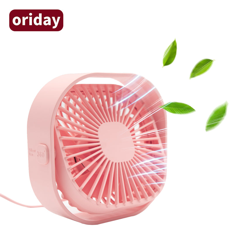 Ventilateur de bureau USB compact avec grande puissance de refroidissement, silencieux, portable, pour une utilisation à domicile, en bureau ou en dortoir