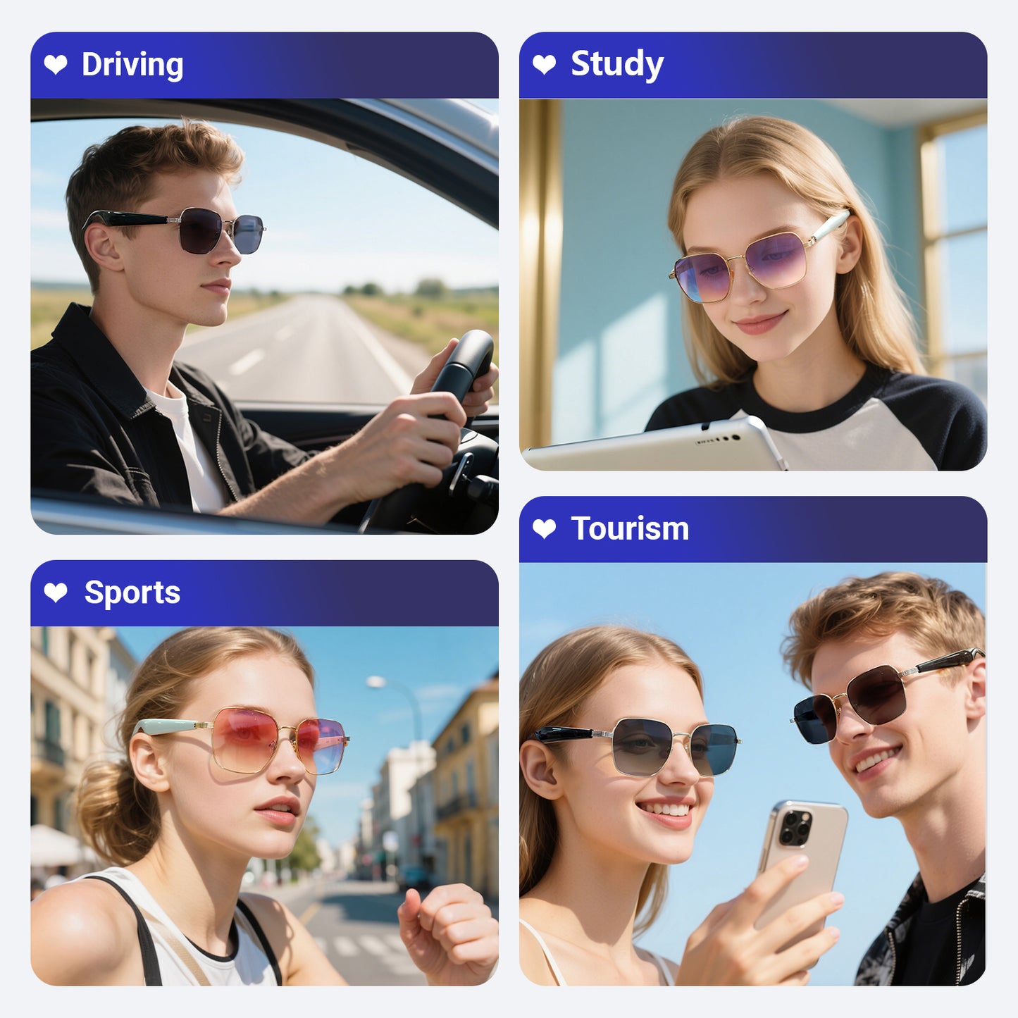 Oriday Kính dịch AI bán chạy nhất tại Hồng Kông|Tai nghe Bluetooth tích hợp & chụp ảnh từ xa|Lựa chọn hàng đầu cho công tác, du lịch & lái xe GY200