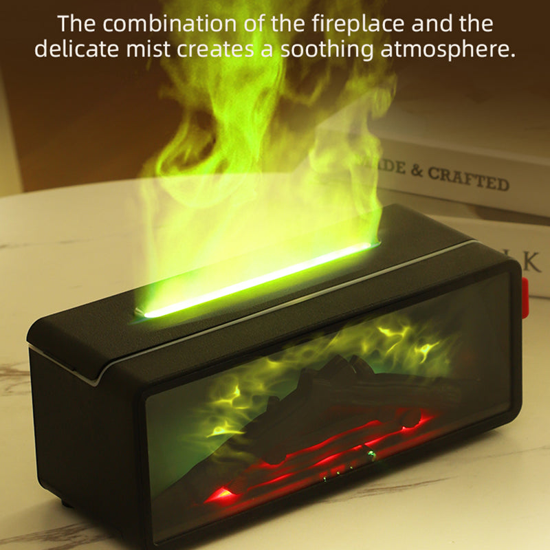 【Flame Aroma Diffuser|Realistic Flame + High-Frequency Mist】Oriday 7-Color Night Light・Essential Oils Fragrance・Remote Timer Control・Auto Shut-Off When Water Is Low・For Bedroom & Home Use by Oriday