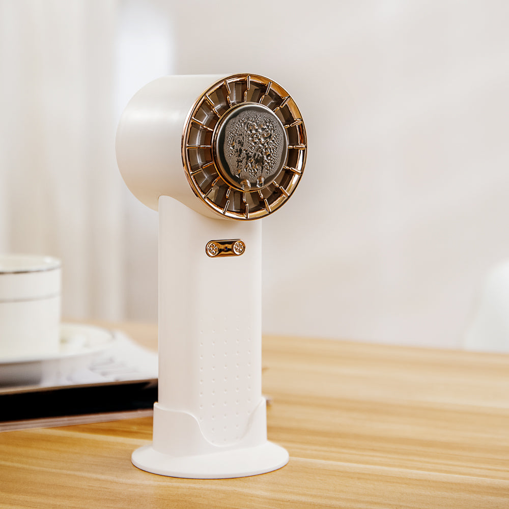 Oriday ミニハンディファン|冷却パックで涼しく・強力静音設計・携帯充電式・かわいい卓上ファン