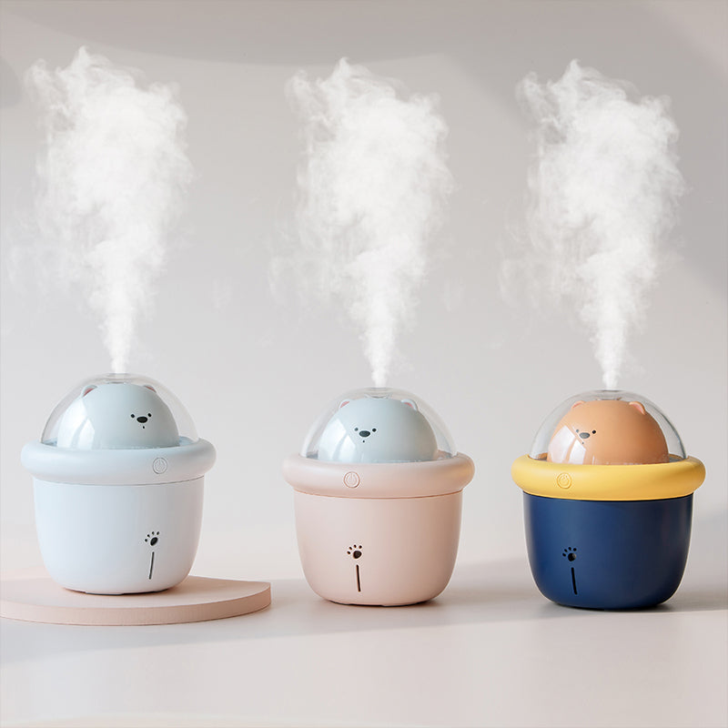 oriday humidificador, ideal para el dormitorio, imprescindible para habitaciones con aire acondicionado, pequeño, mini, lindo, recargable, portátil, silencioso, para coche