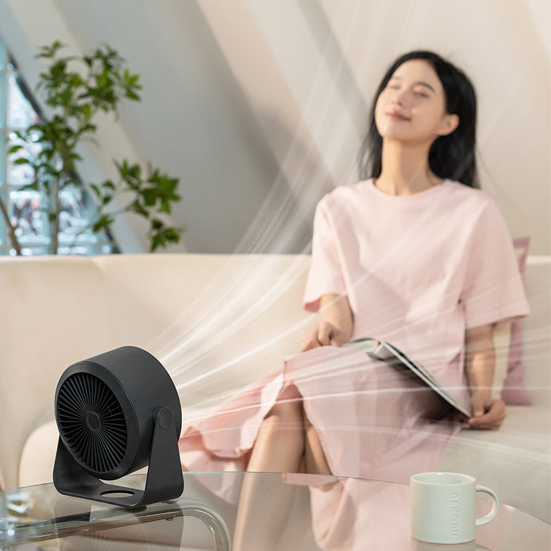Oriday 2-in-1 Desk and Wall Fan, large capacity battery for long-lasting power, 5-speed quiet and strong wind, 3 adjustable light modes, adjustable angles and automatic oscillation, counterclockwise rotating fan cover for easy cleaning