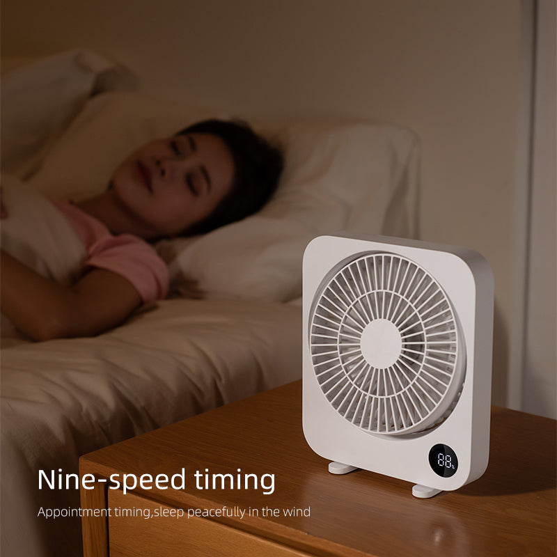 oriday 充電表示デスクトップファン、卓上ファン、夏季、超長時間バッテリー、軽量で静音、学生寮、オフィス、家庭用、東洋の良品