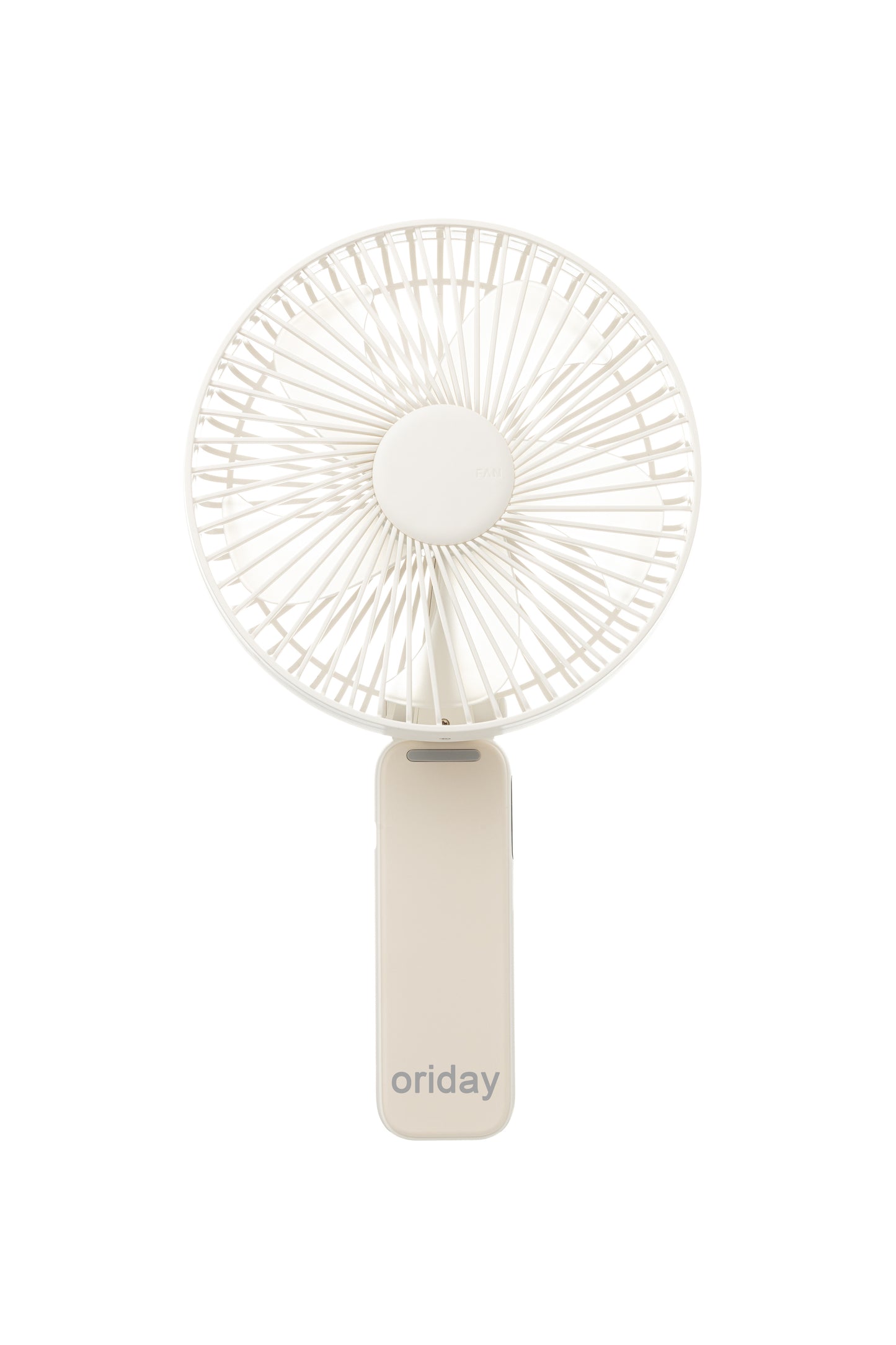 Oriday Multifunctional Handheld Fan, foldable with desk fan, 4-speed wind adjustment, quiet, 3600mAh long-lasting battery, Type-C fast charging, 3-in-1 use (handheld, wall-mounted, or desk fan)
