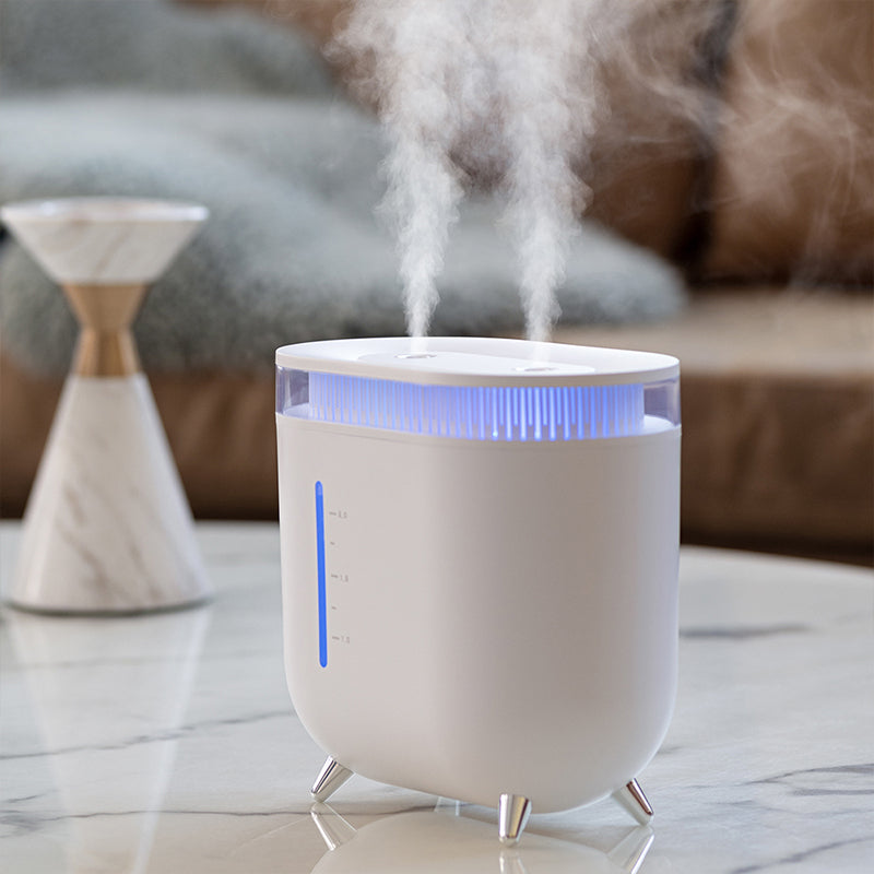 Oriday 雙噴霧加濕器|炫彩氛圍燈・USB靜音款・大容量桌面加濕器・臥室車載兩用