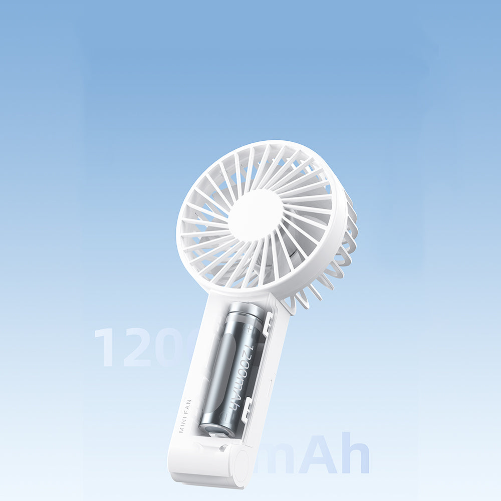 Oriday mini ruční ventilátor|Skládací přenosný ventilátor na USB nabíjení・Tichý s dlouhou výdrží・Vhodný pro studenty ve třídě / kanceláři / koleji