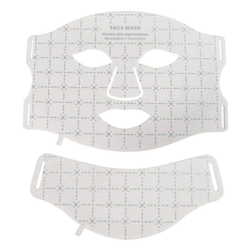 oriday Pure White Seven-Color LED Mask + Neck Light Therapy | Three energy levels for skin rejuvenation and whitening | Food-grade silicone for perfect fit | Home beauty device