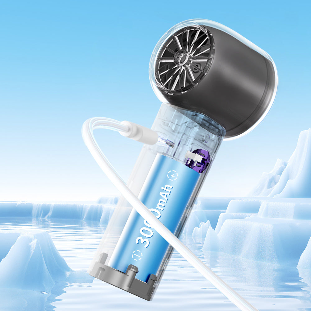 Nouveau ventilateur portable à main haute vitesse avec affichage numérique, flux d'air puissant, réglage de la vitesse en continu sur 100 niveaux, portable avec une longue autonomie, adapté pour une utilisation en extérieur, à la maison, dans la chambre