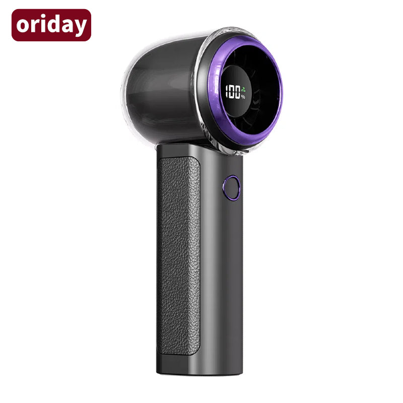 Nouveau ventilateur portable à main haute vitesse avec affichage numérique, flux d'air puissant, réglage de la vitesse en continu sur 100 niveaux, portable avec une longue autonomie, adapté pour une utilisation en extérieur, à la maison, dans la chambre