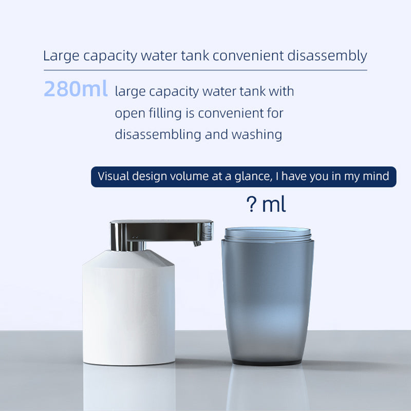 Distributeur de bain de bouche Oriday, capteur intelligent entièrement automatique, charge USB, batterie 1800mAh, portable, grande capacité, montage mural, design minimaliste, haut de gamme, pour un usage domestique, salon, chambre, bureau, cuisine.