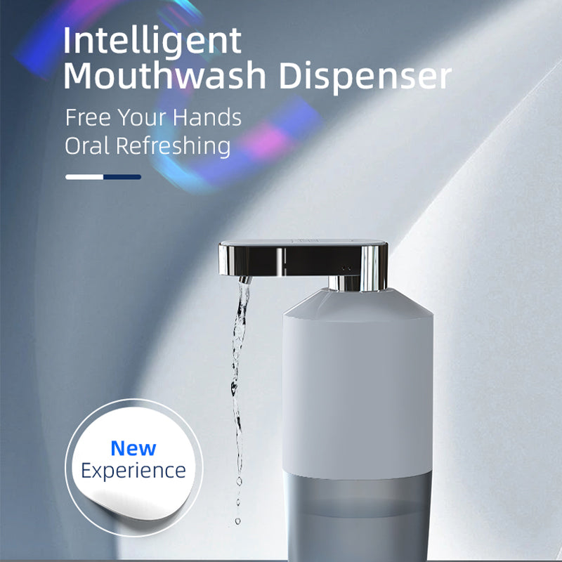 Distributeur de bain de bouche Oriday, capteur intelligent entièrement automatique, charge USB, batterie 1800mAh, portable, grande capacité, montage mural, design minimaliste, haut de gamme, pour un usage domestique, salon, chambre, bureau, cuisine.