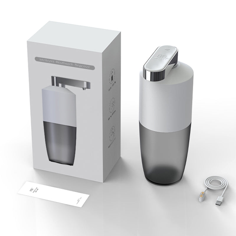 Distributeur de bain de bouche Oriday, capteur intelligent entièrement automatique, charge USB, batterie 1800mAh, portable, grande capacité, montage mural, design minimaliste, haut de gamme, pour un usage domestique, salon, chambre, bureau, cuisine.