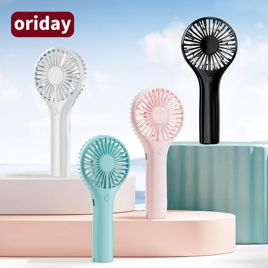 oriday ハンドヘルドファン 2000mAhバッテリー 長時間持続 静音 強力な風力 携帯可能 コンパクト 寮、オフィス、家庭用