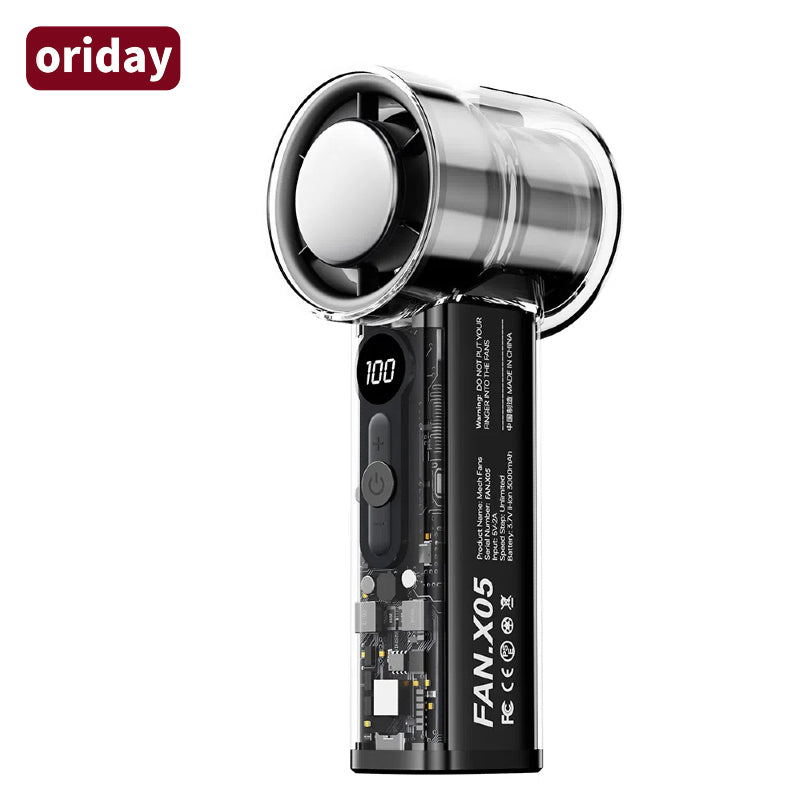 Oriday 고속 휴대용 쿨링 미니 손선풍기, 조용하고 USB 충전식, 디지털 디스플레이, 가정, 침실, 사무실, 책상, 야외 캠핑에 적합, 동방양품 제품