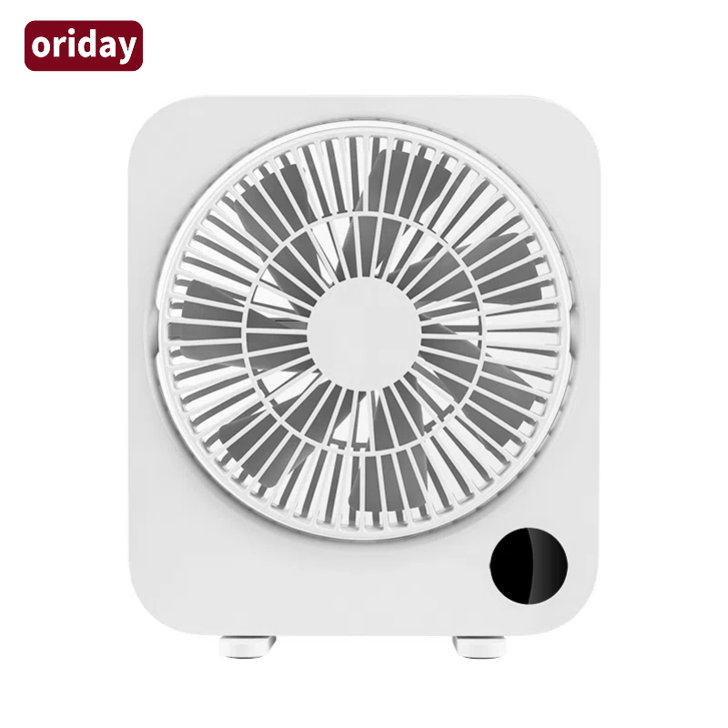 oriday 充電表示デスクトップファン、卓上ファン、夏季、超長時間バッテリー、軽量で静音、学生寮、オフィス、家庭用、東洋の良品