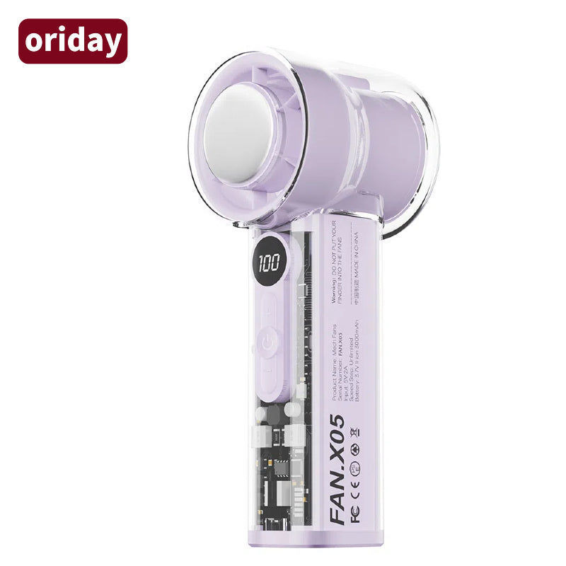 Oriday 고속 휴대용 쿨링 미니 손선풍기, 조용하고 USB 충전식, 디지털 디스플레이, 가정, 침실, 사무실, 책상, 야외 캠핑에 적합, 동방양품 제품