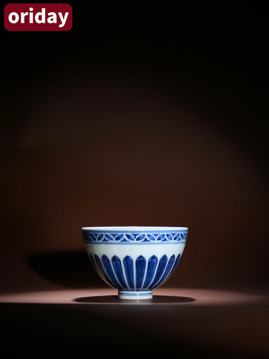 Oriday χειροποίητο φλιτζάνι τσαγιού σε σχήμα καρδιάς κότας   Κύπελλο οικοδεσπότη με μοτίβο χρυσάνθεμου εμπνευσμένο από τη δυναστεία Ming Yongle   Ποιοτικό κινέζικο κεραμικό φλιτζάνι για έναν