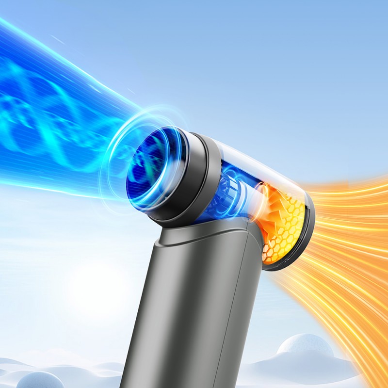 Nuevo modelo 2025: ventilador turbo de alta velocidad con carga USB, secador de pelo mini portátil, inflador, aspiradora y soplador de fuego, ideal para el hogar, camping y viajes. De Oriental Prime.