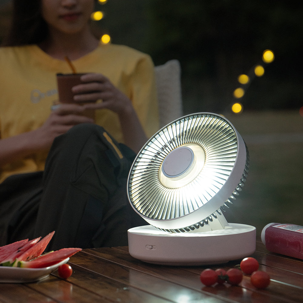 Oriday Ventilador inteligente oscilante de pared|Carga inalámbrica sin taladro・Silencioso para escritorio/oficina・Con control remoto y temporizador para el hogar